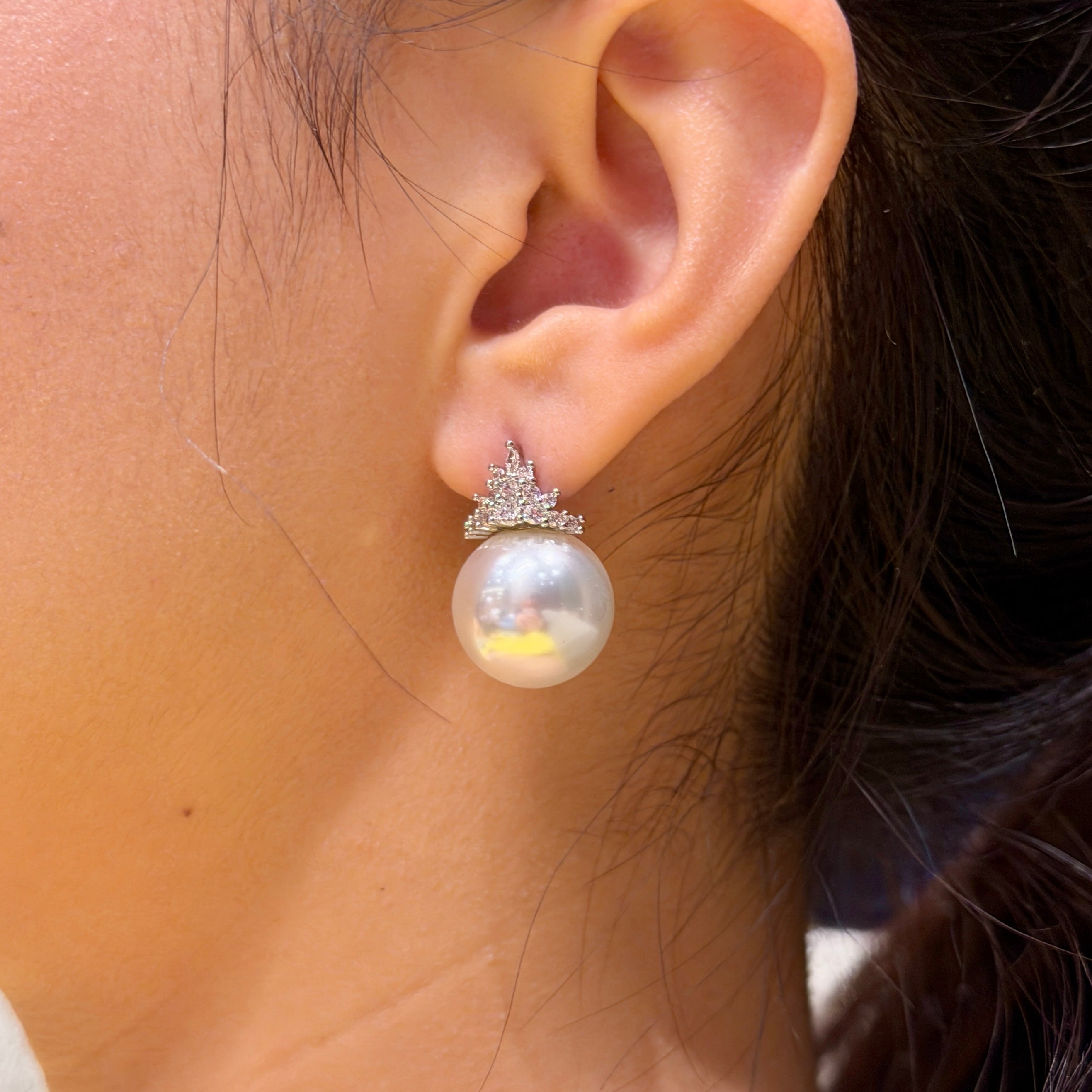 CROWN OF PEARL EARRINGS