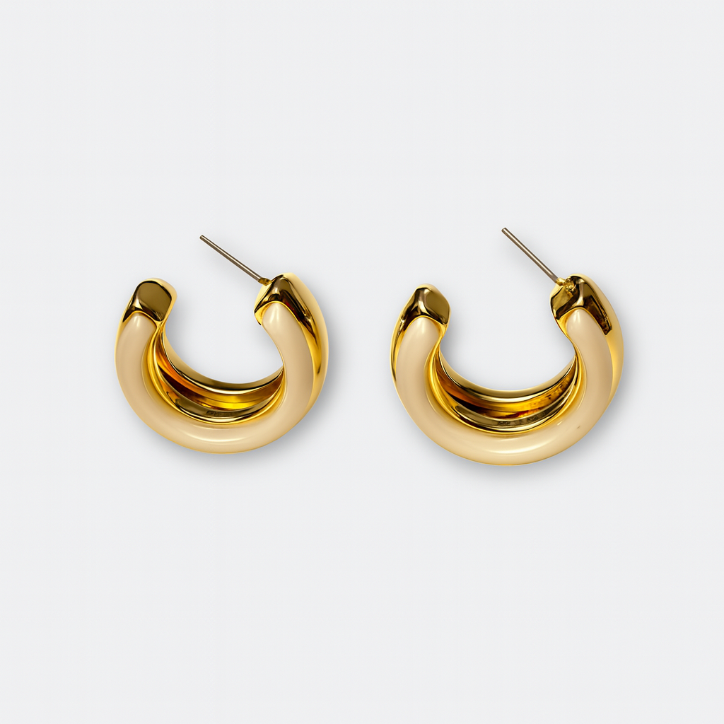 IVORY ARC EARRINGS