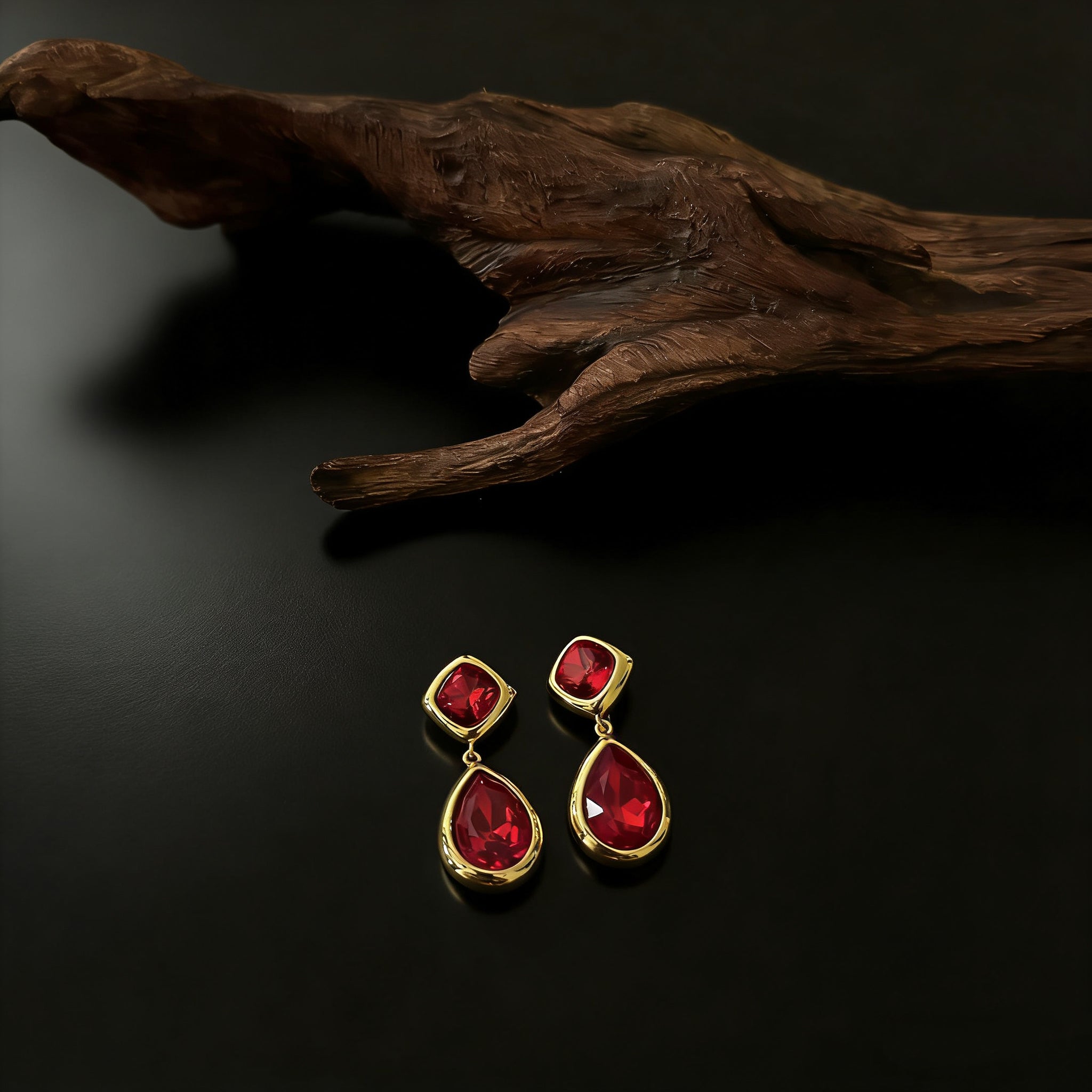 CRIMSON CASCADE EARRINGS