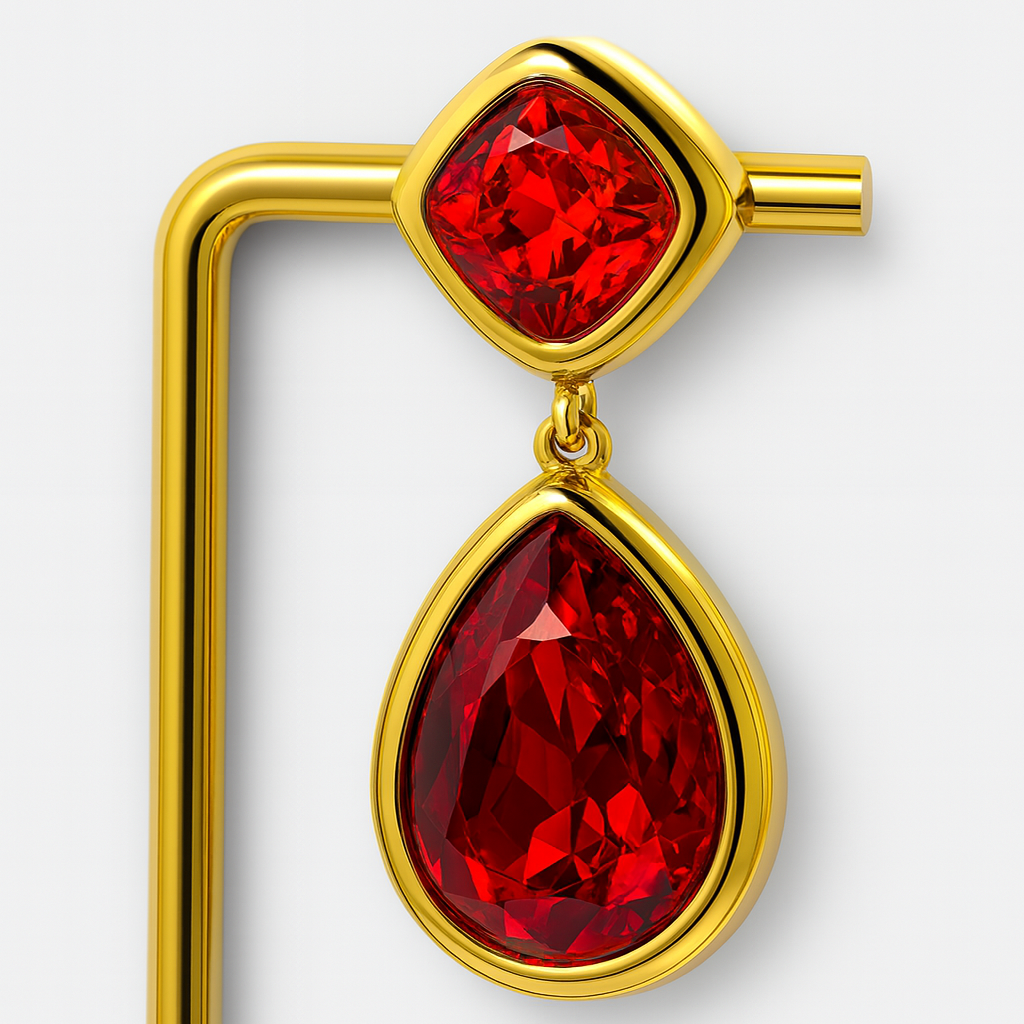 CRIMSON CASCADE EARRINGS