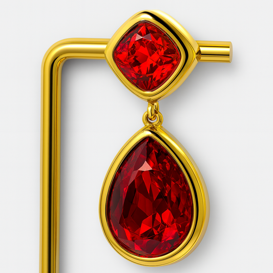Crimson Cascade Earrings