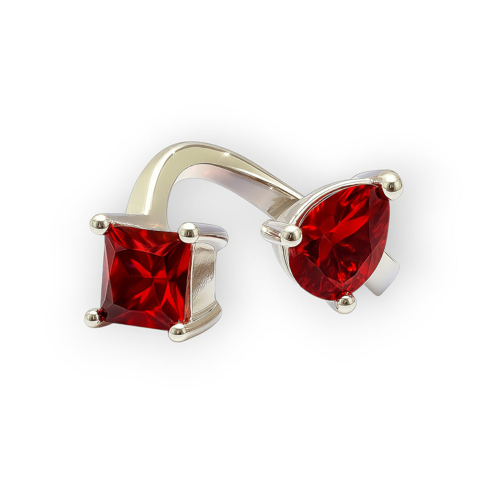 Scarlet Duet Ring