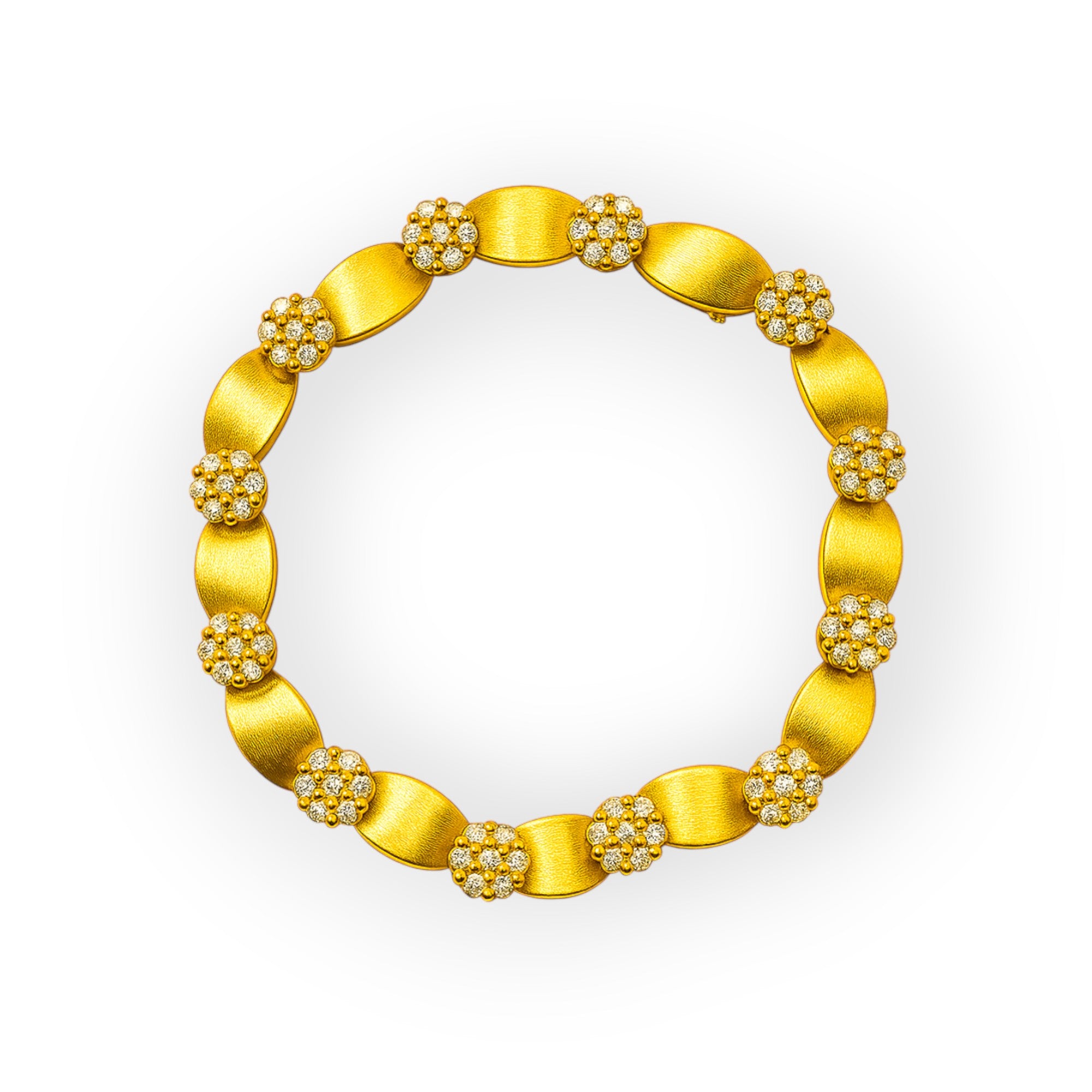 Golden Floral Cluster Bracelet