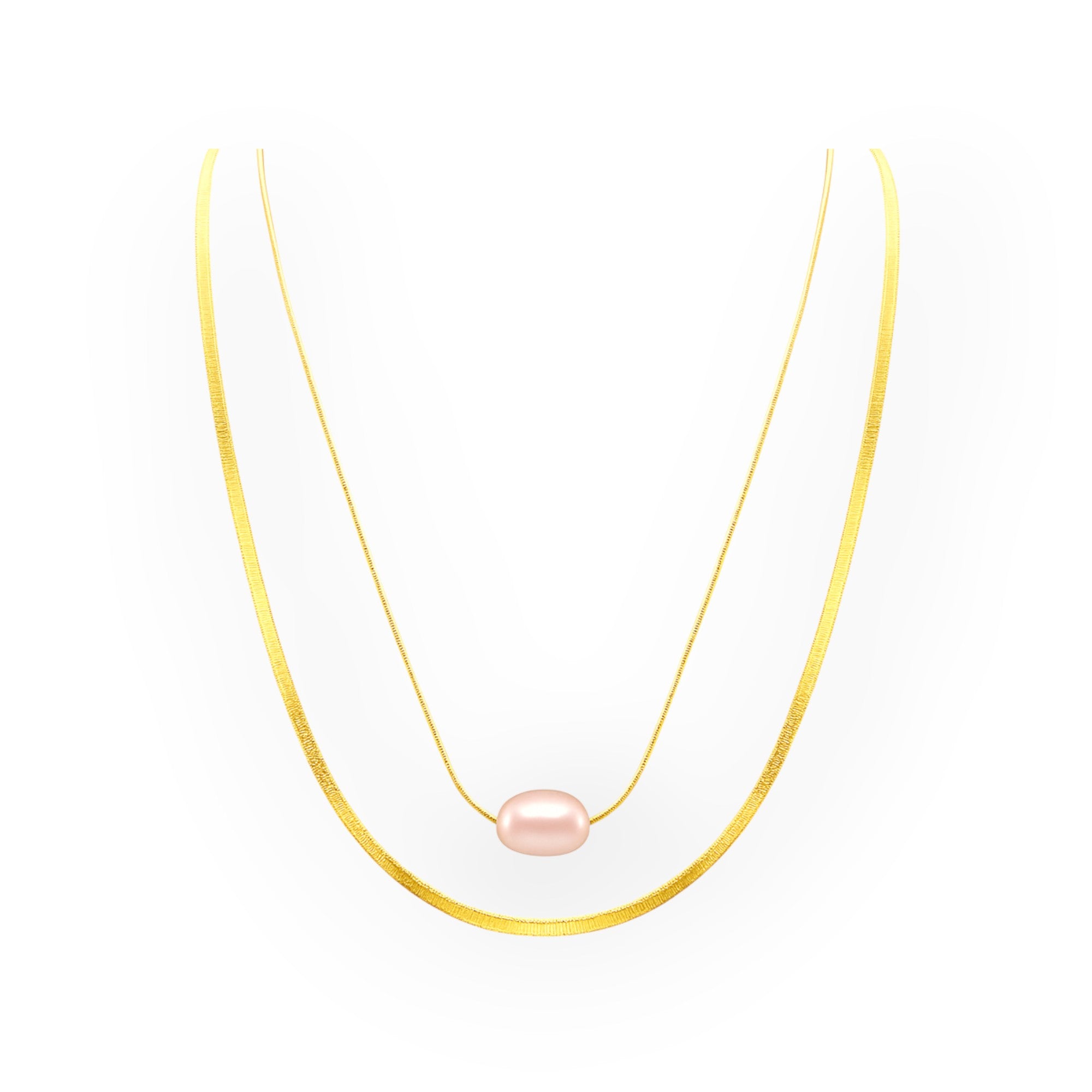 Golden Harmony Pearl Necklace