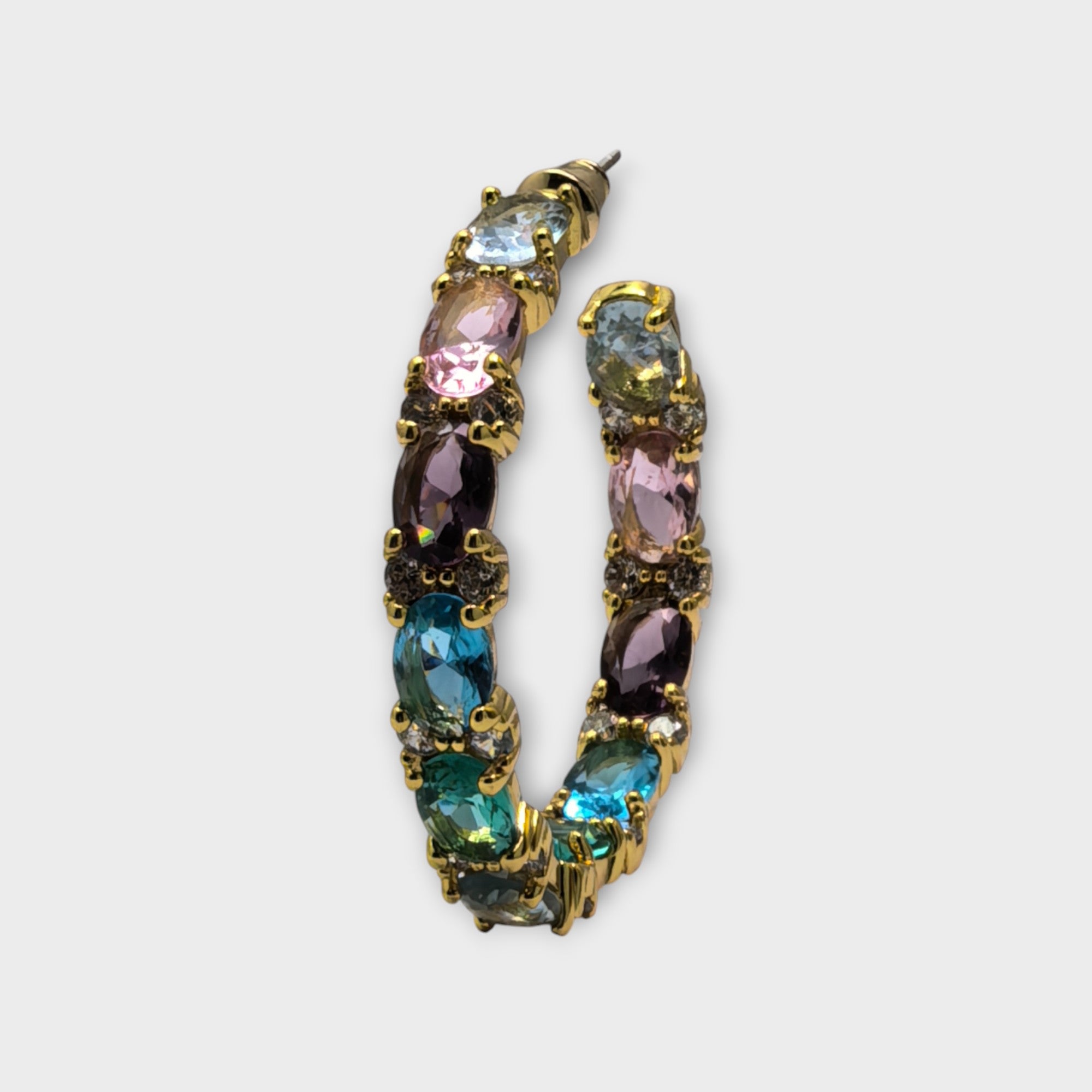 Rainbow Luxe Hoop Earrings