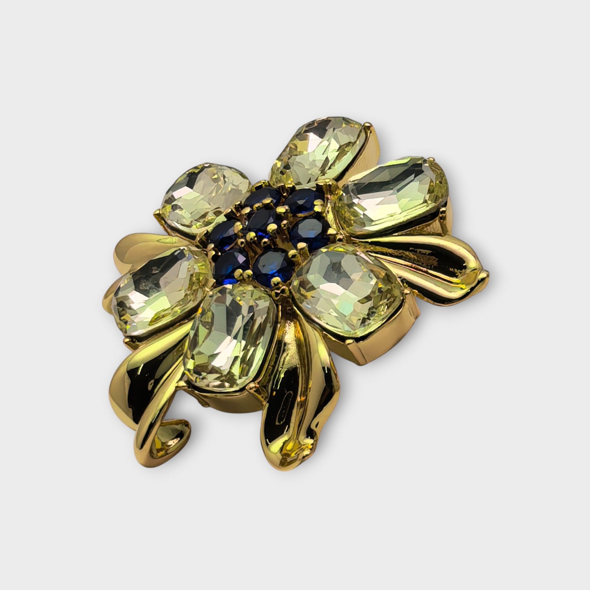 Golden Bloom Crystal Earrings