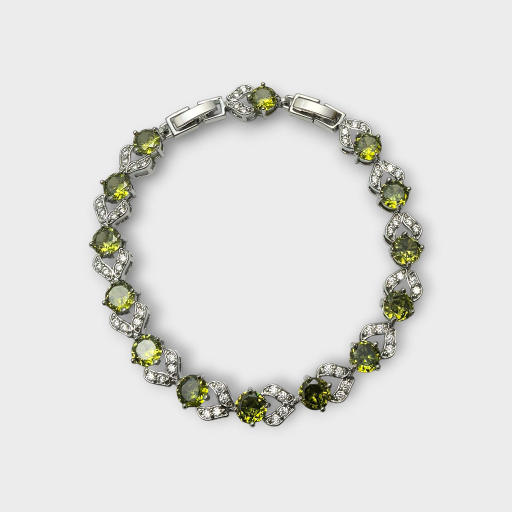 Peridot Elegance Tennis Bracelet