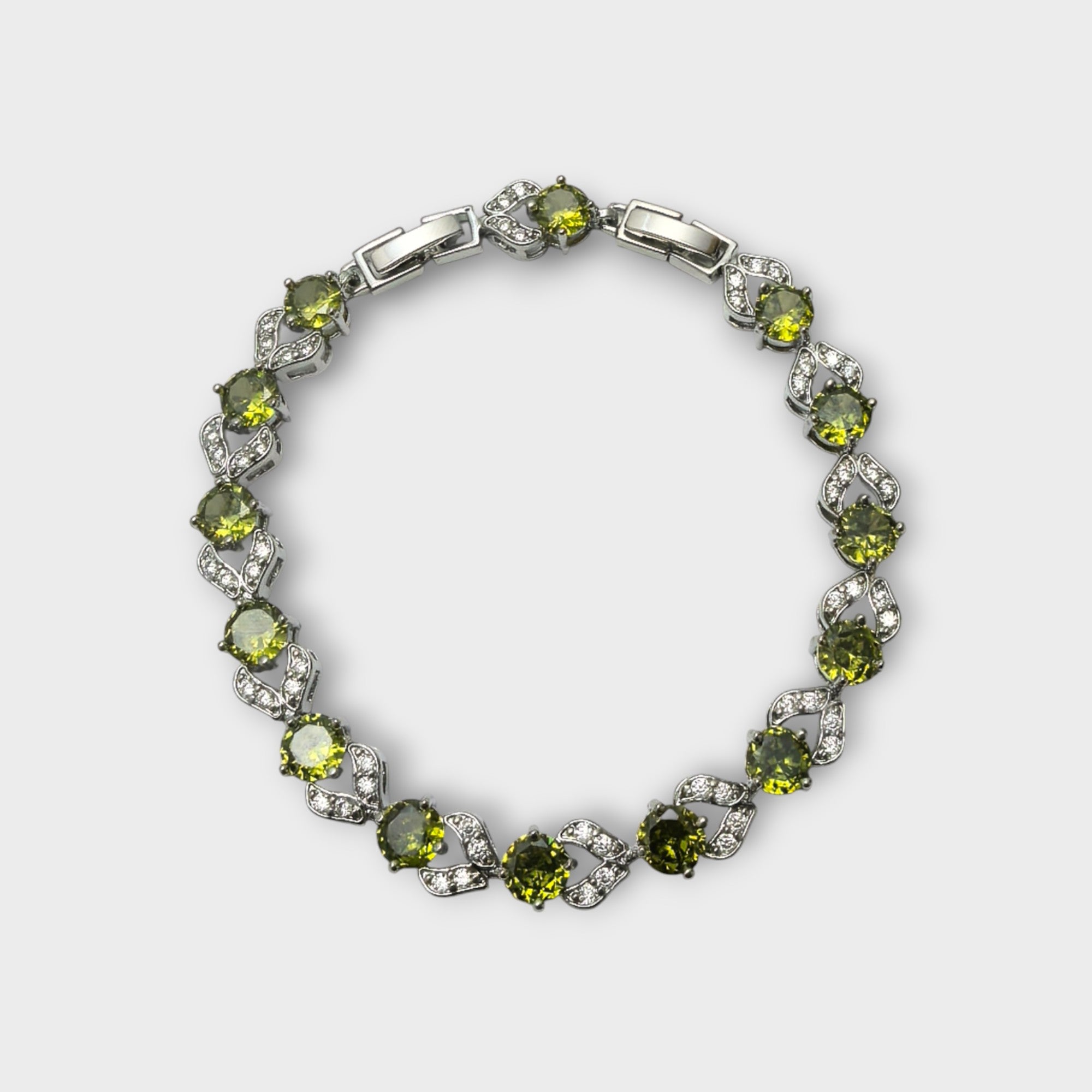 Peridot Elegance Tennis Bracelet