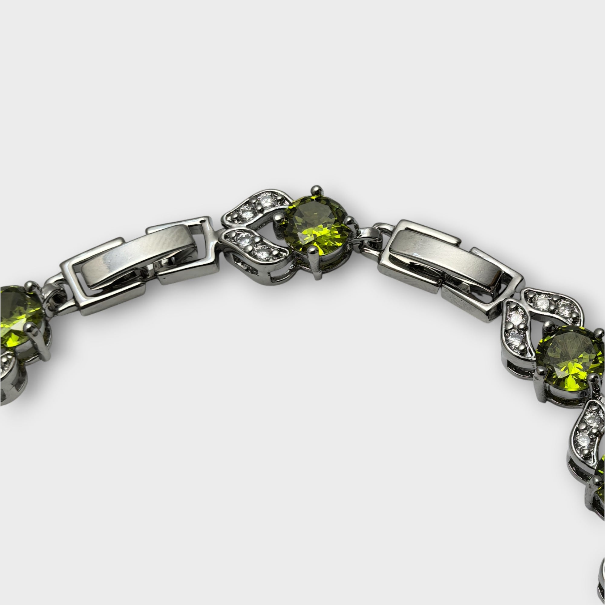 Peridot Elegance Tennis Bracelet