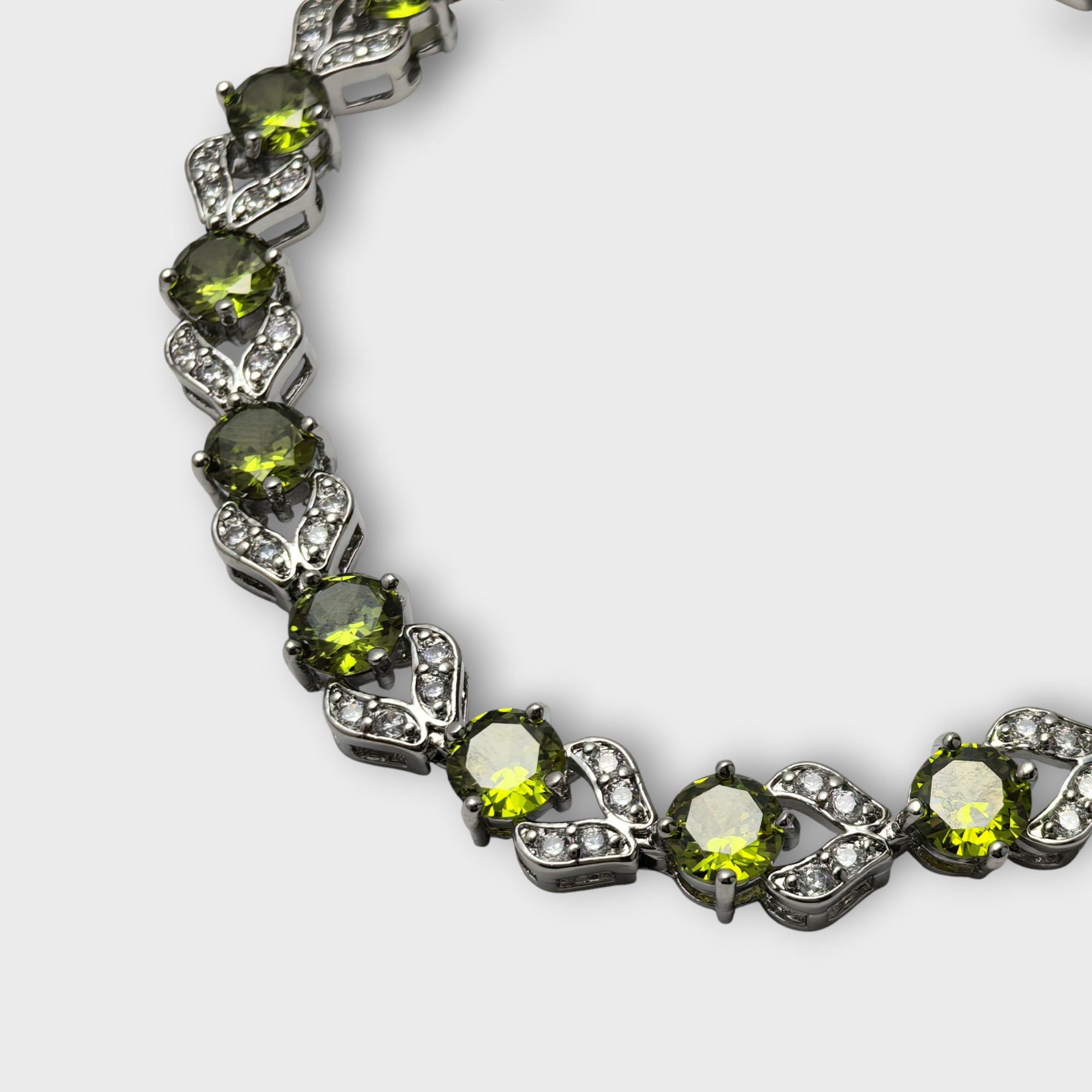 Peridot Elegance Tennis Bracelet
