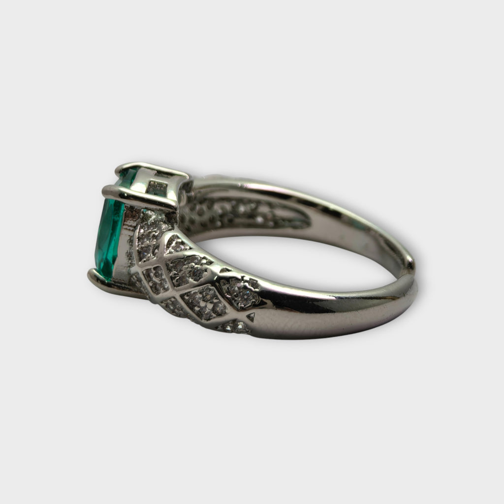 Blue Gemstone Silver Ring