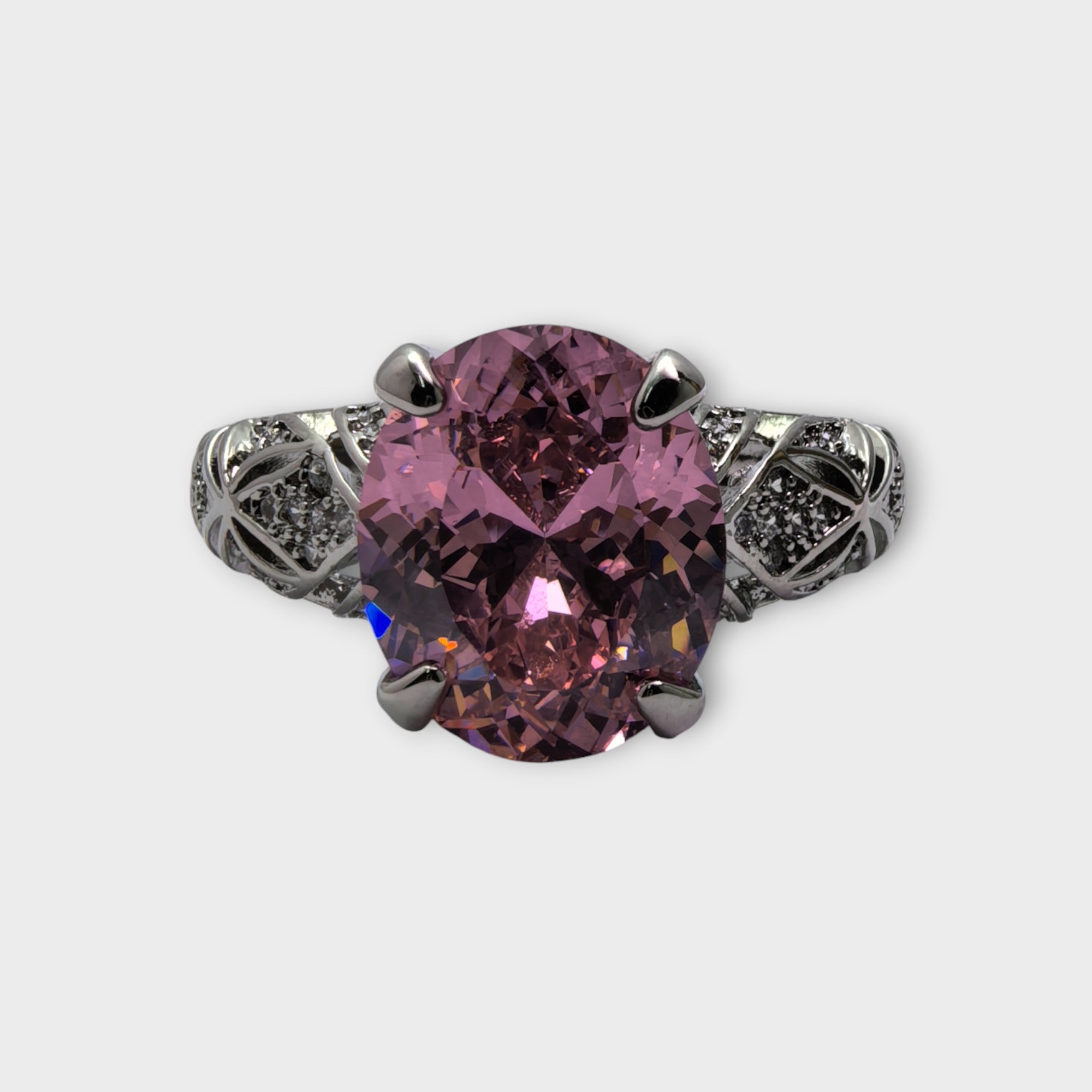 Pink Gemstone Statement Ring