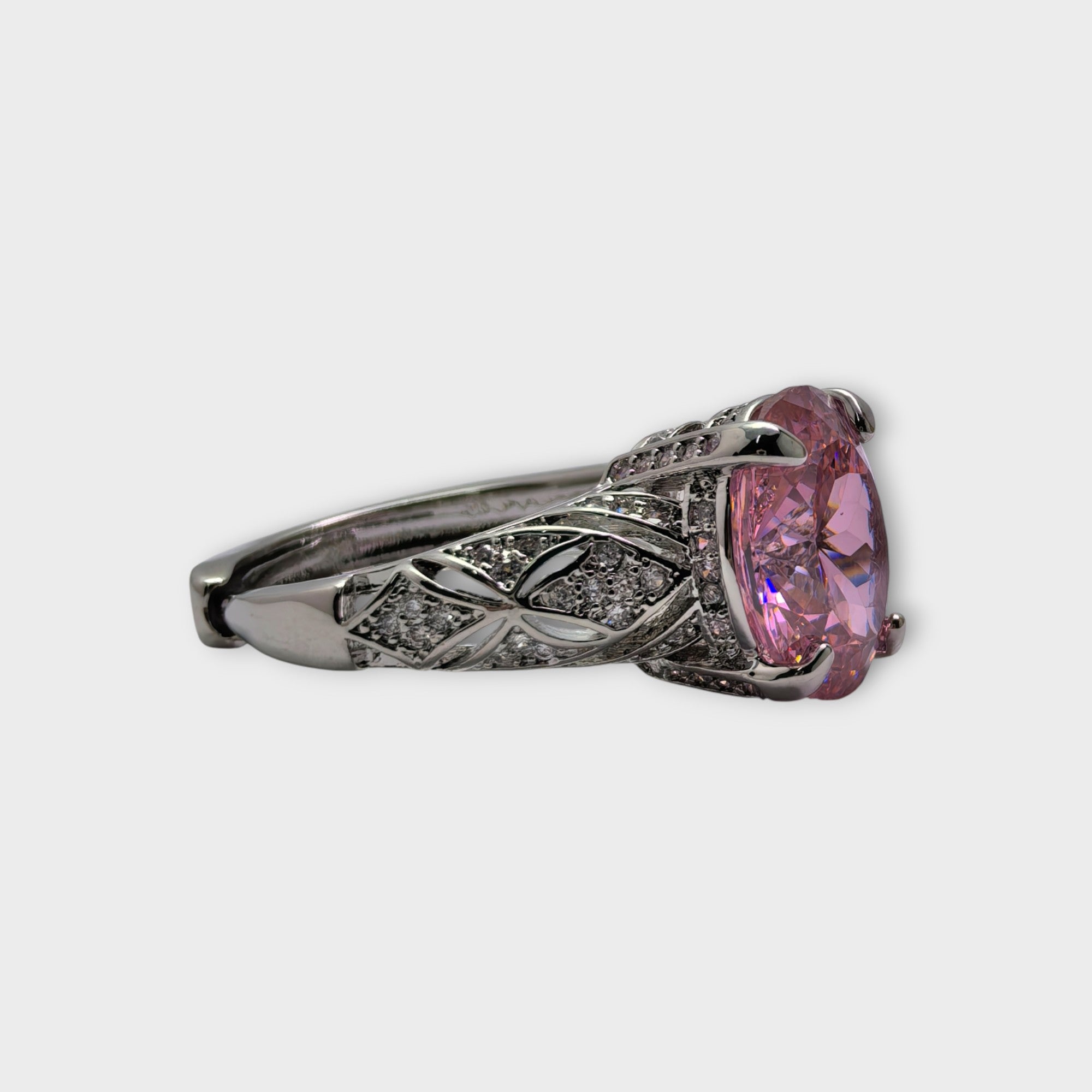 Pink Gemstone Statement Ring