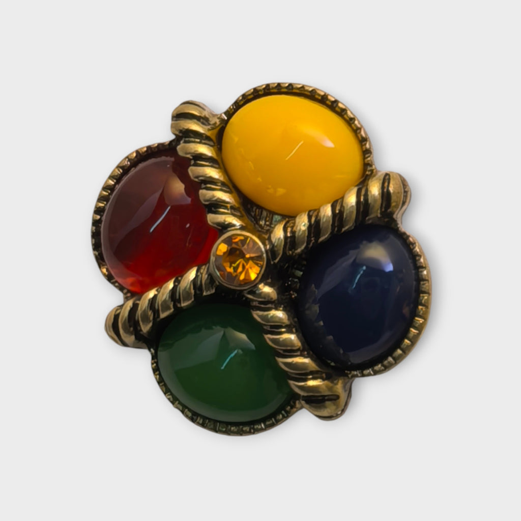 Multicolor Gemstone Stud Earrings