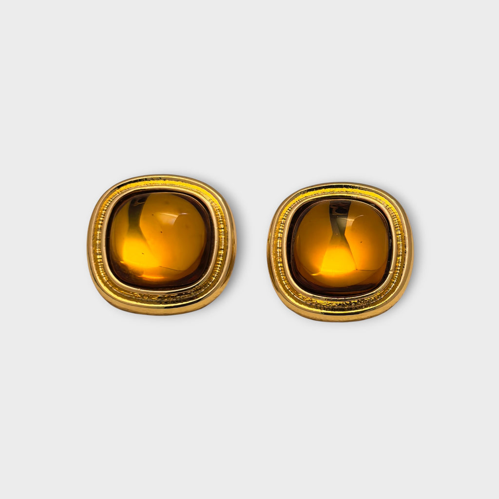 Amber Glow Studs