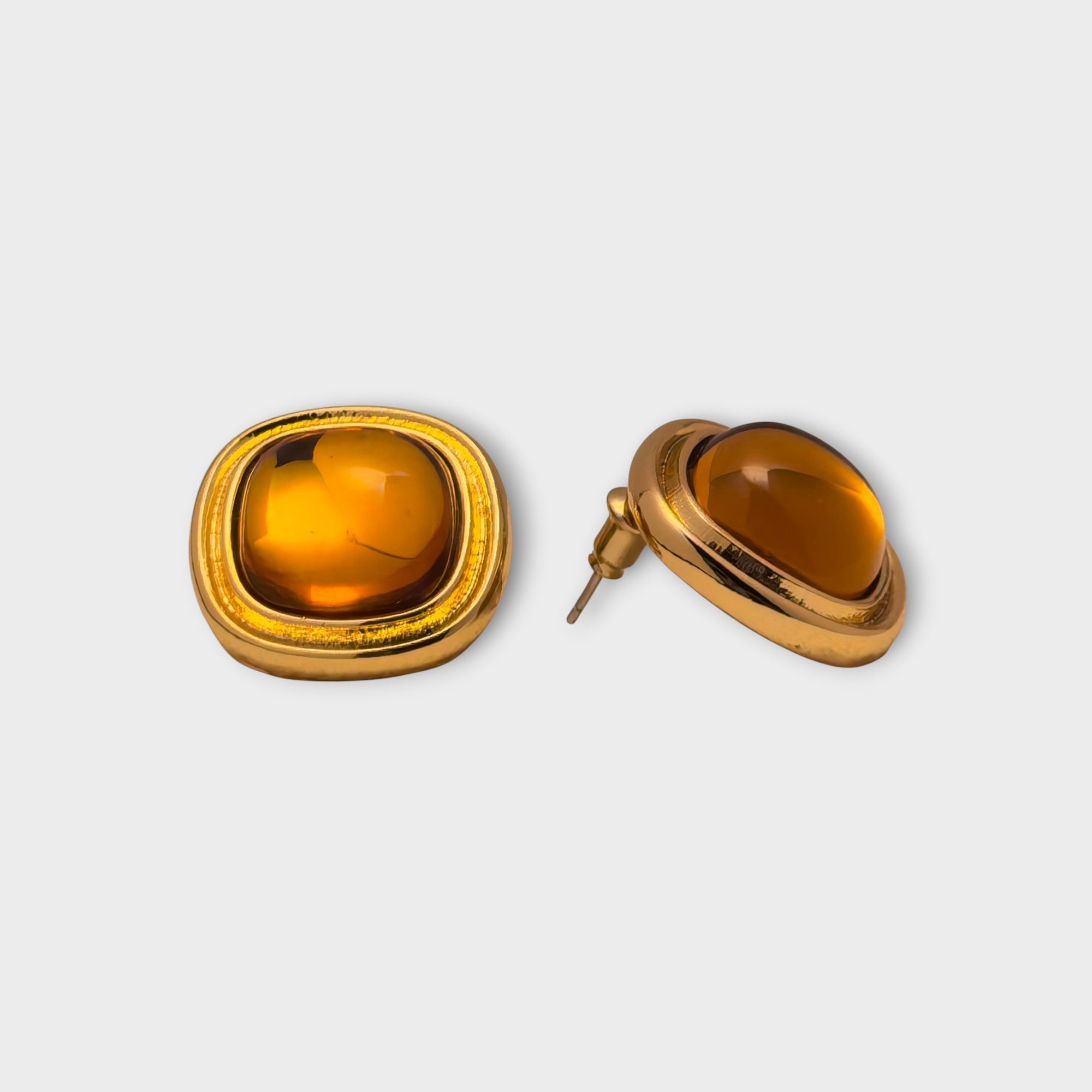 Amber Glow Studs