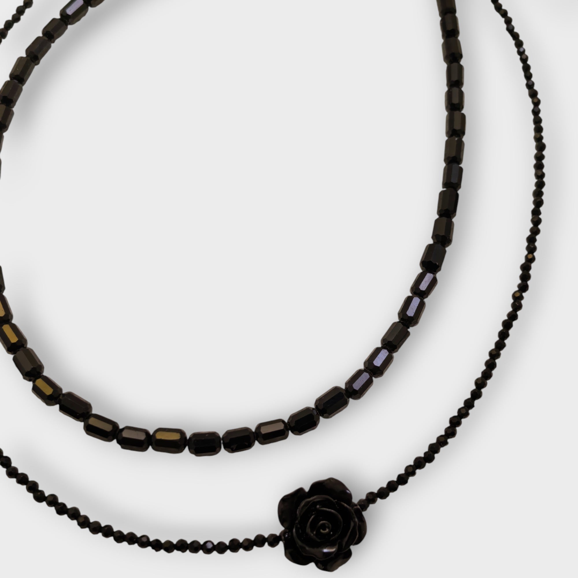 Midnight Rose Layered Necklace