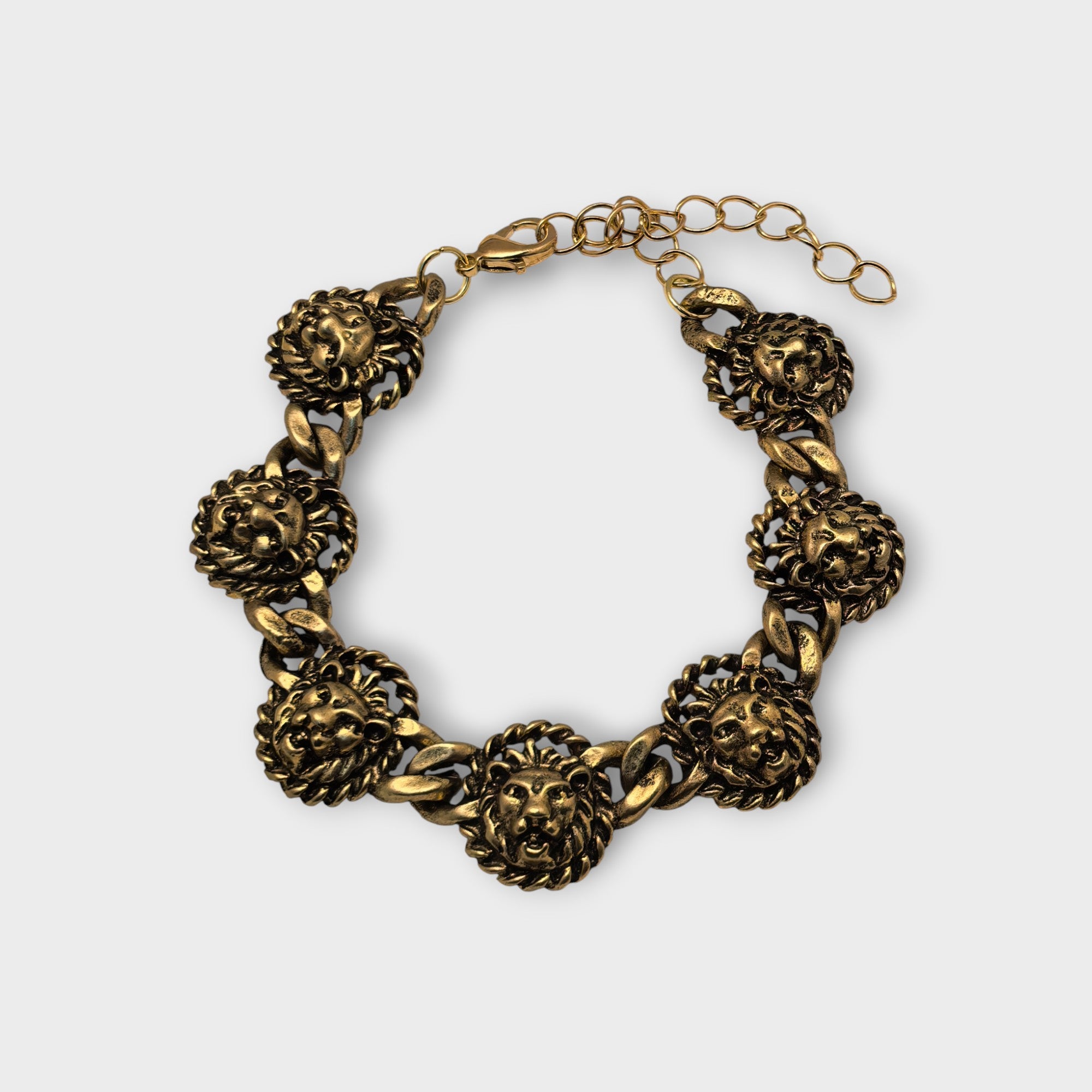 Regal Lion Medallion Bracelet