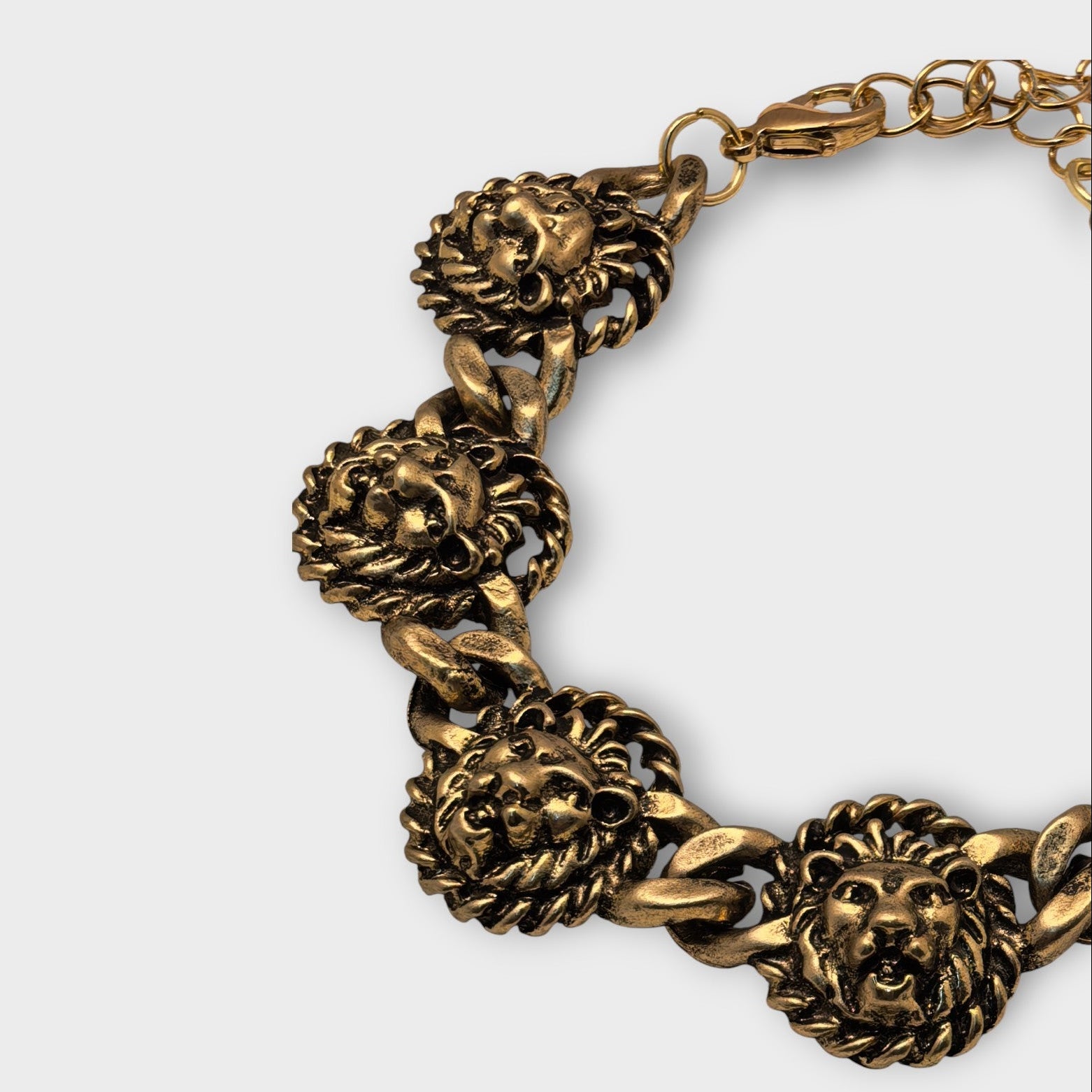 Regal Lion Medallion Bracelet