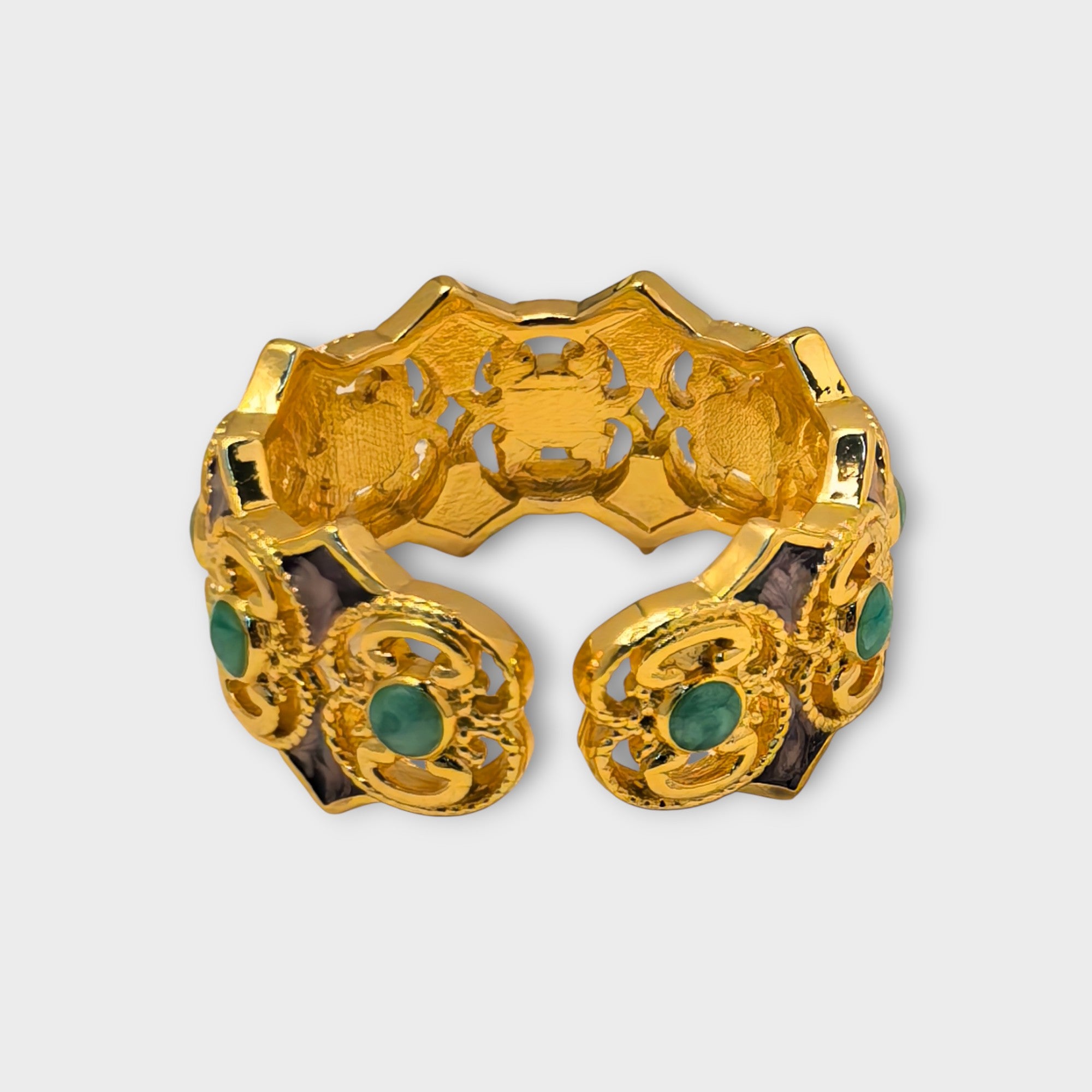 Enamel & Gemstone Band Ring