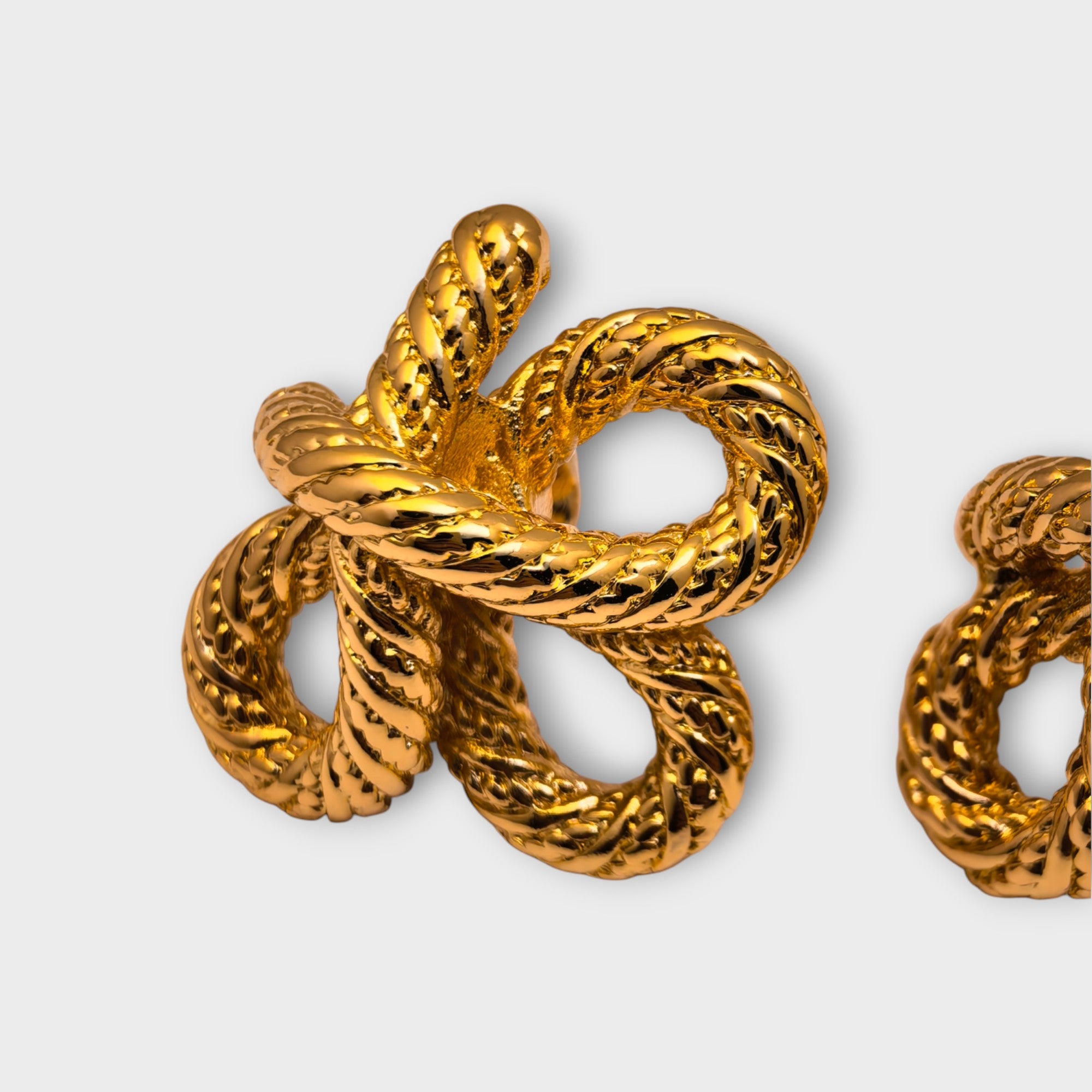 Twisted Knot Gold Earrings
