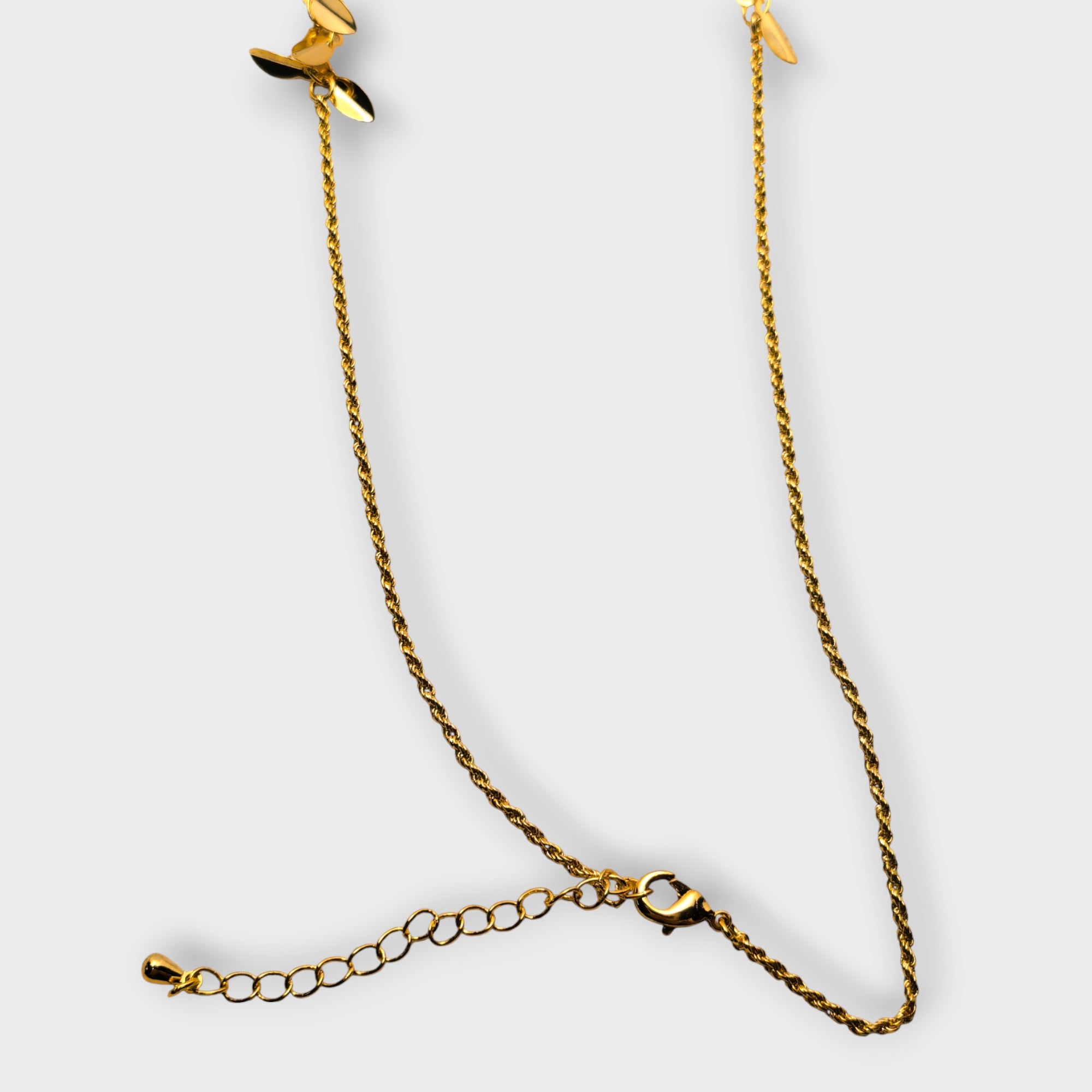 Golden Leaf Drop Necklace