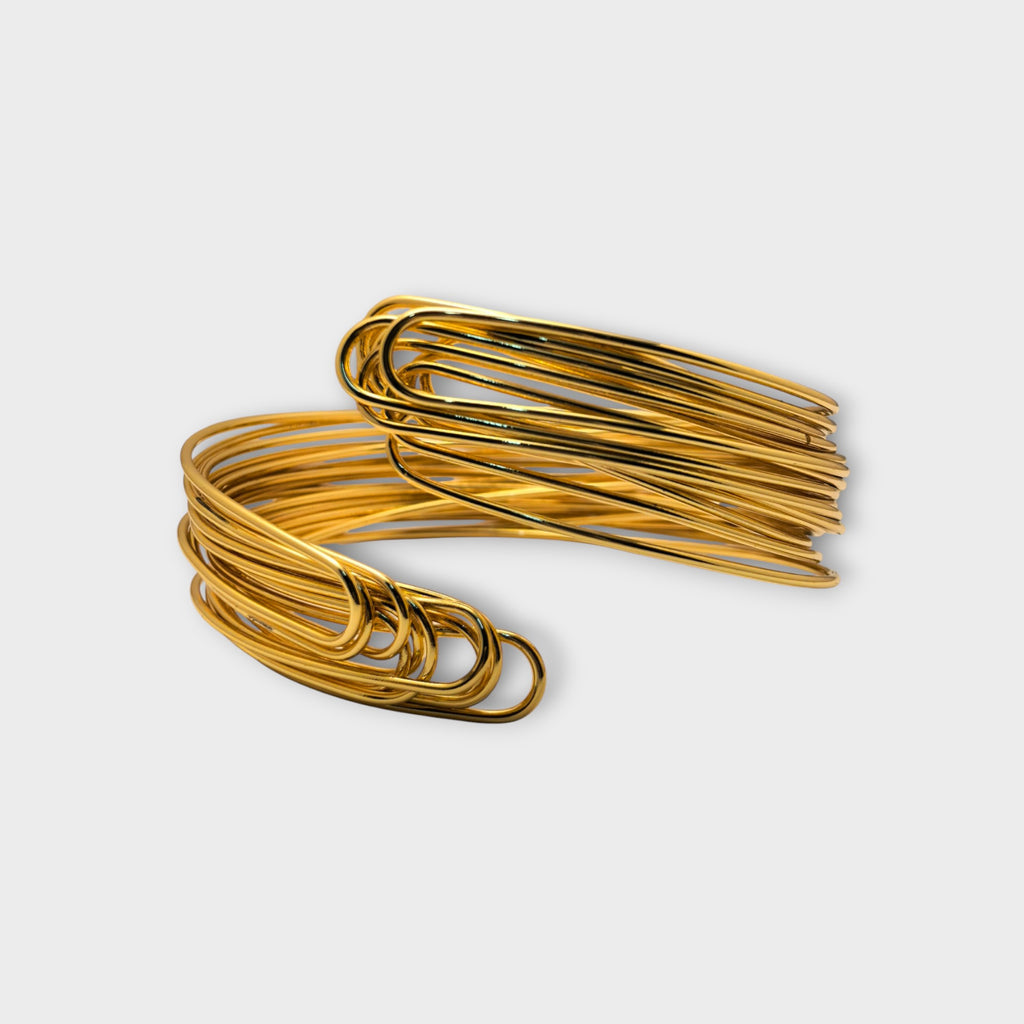 Golden Wire Wrap Cuff