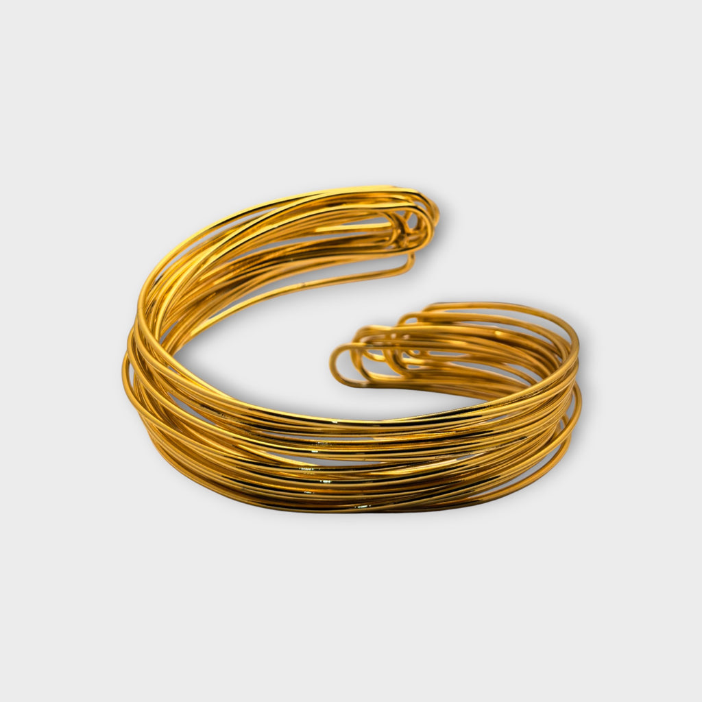Golden Wire Wrap Cuff