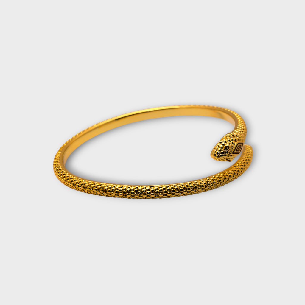 Golden Serpent Coil Bracelet