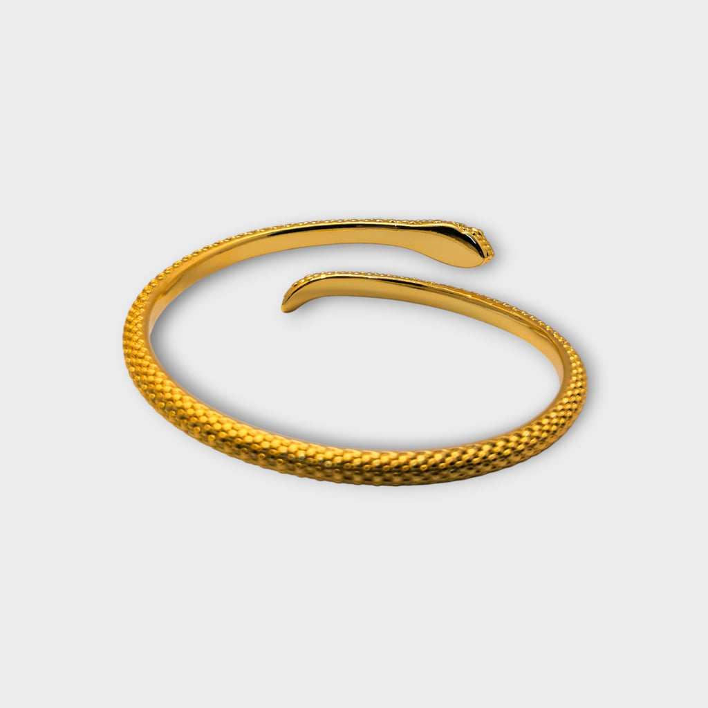 Golden Serpent Coil Bracelet