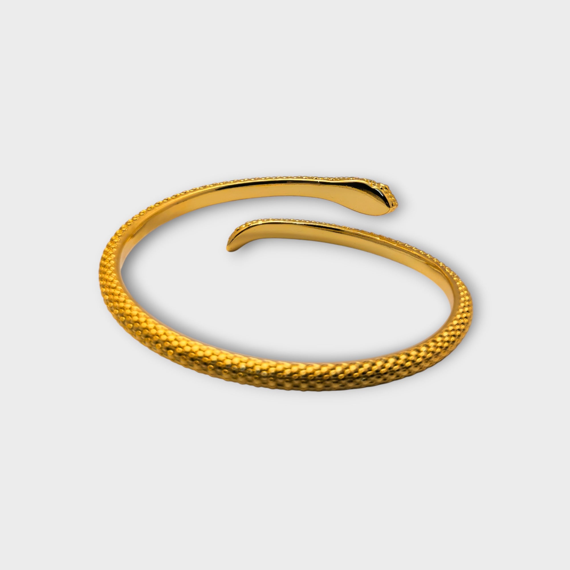 Golden Serpent Coil Bracelet