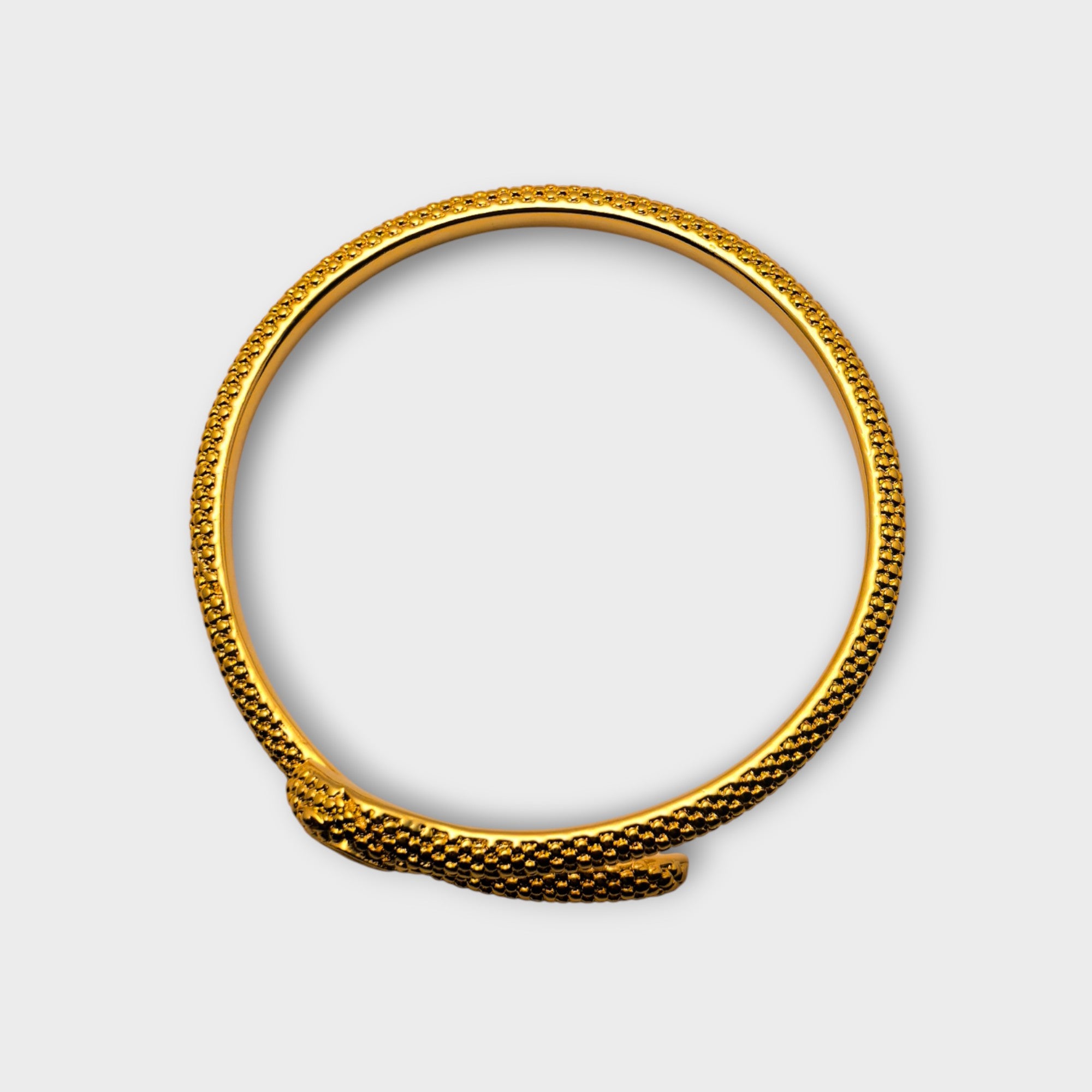 Golden Serpent Coil Bracelet
