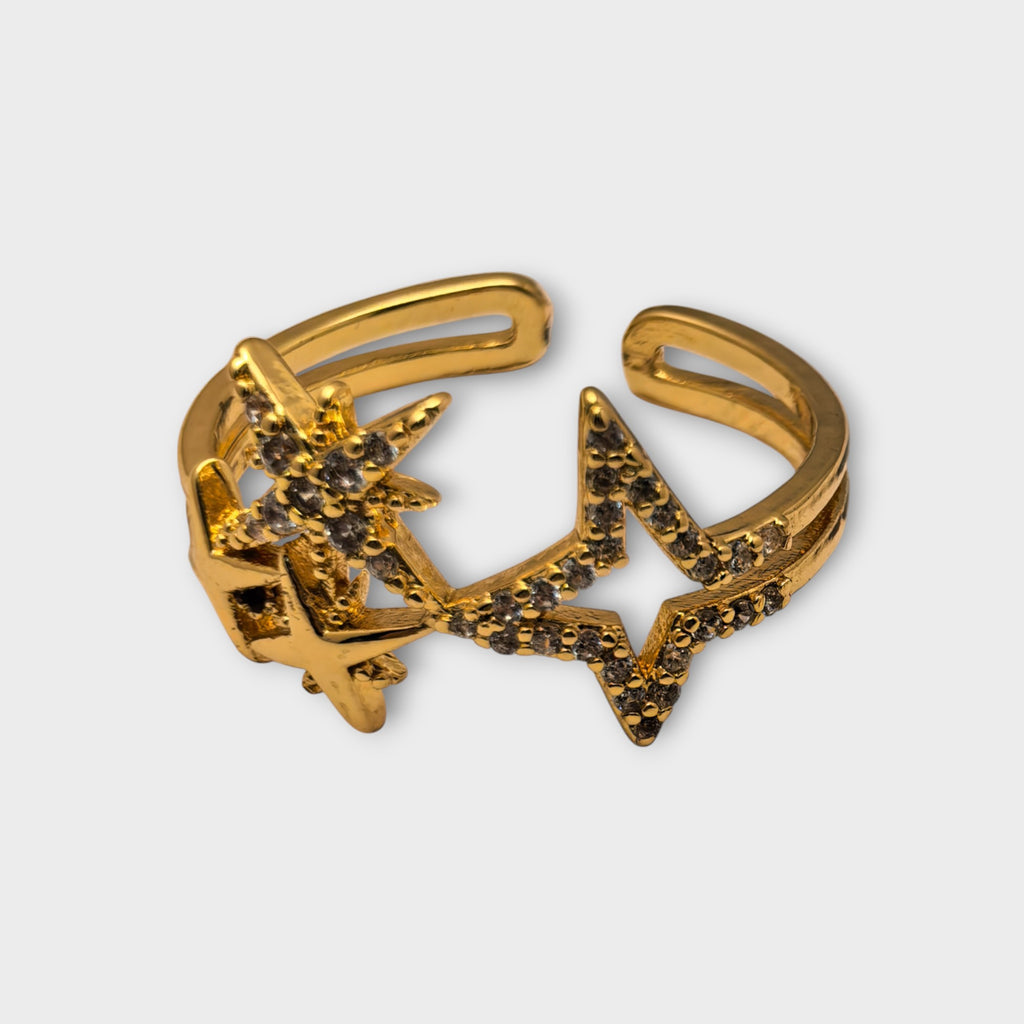 Shooting Stars Gold Ring